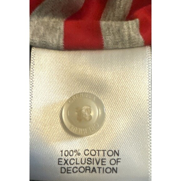 Men’s Cremieux Classics Soft Cotton Striped RED GRAY Polo Golf Shirt Large - Picture 5 of 7